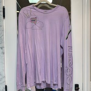 FREE CITY periwinkle long sleeve graphic tee